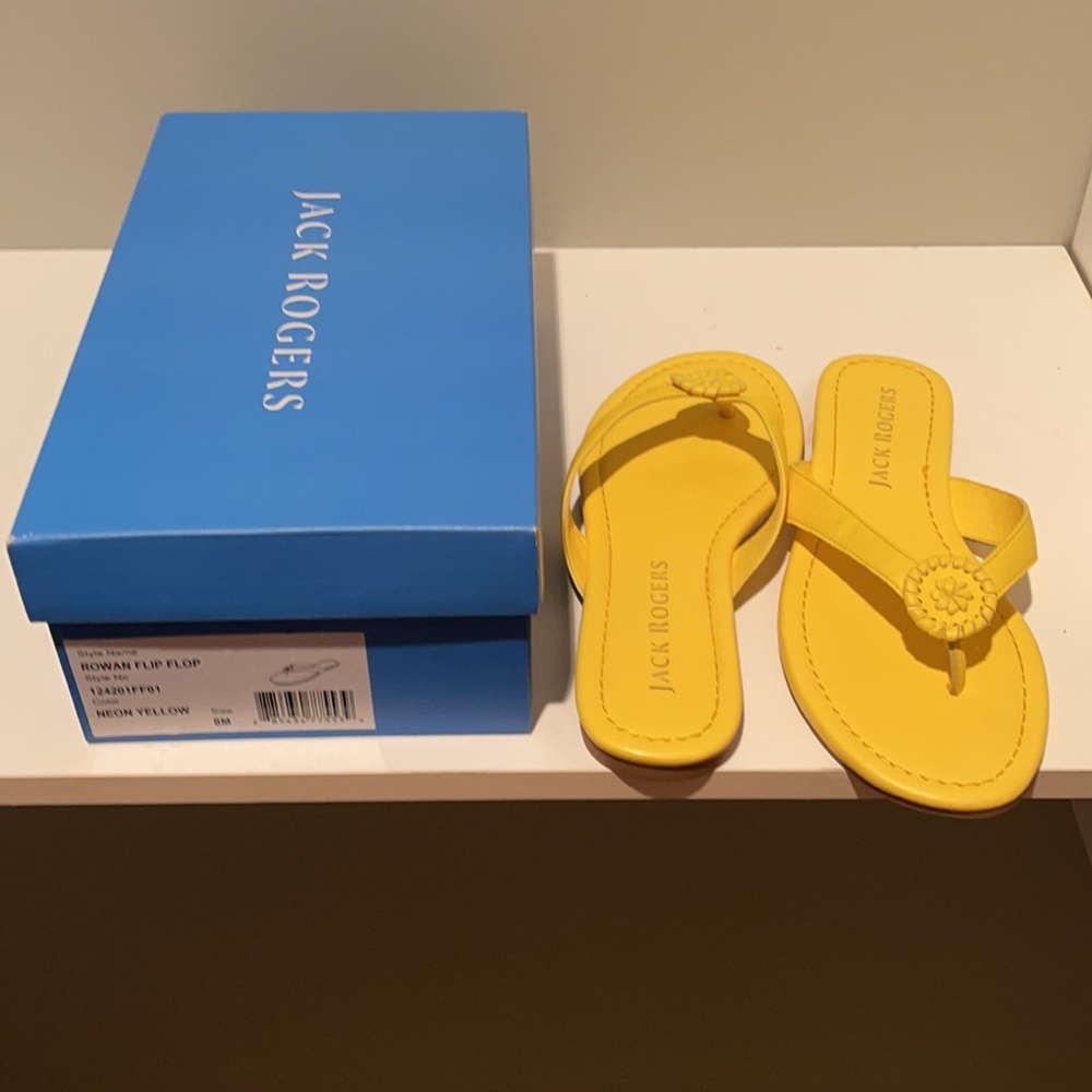 Jack Rogers Rowan flip flip neon yellow 8m